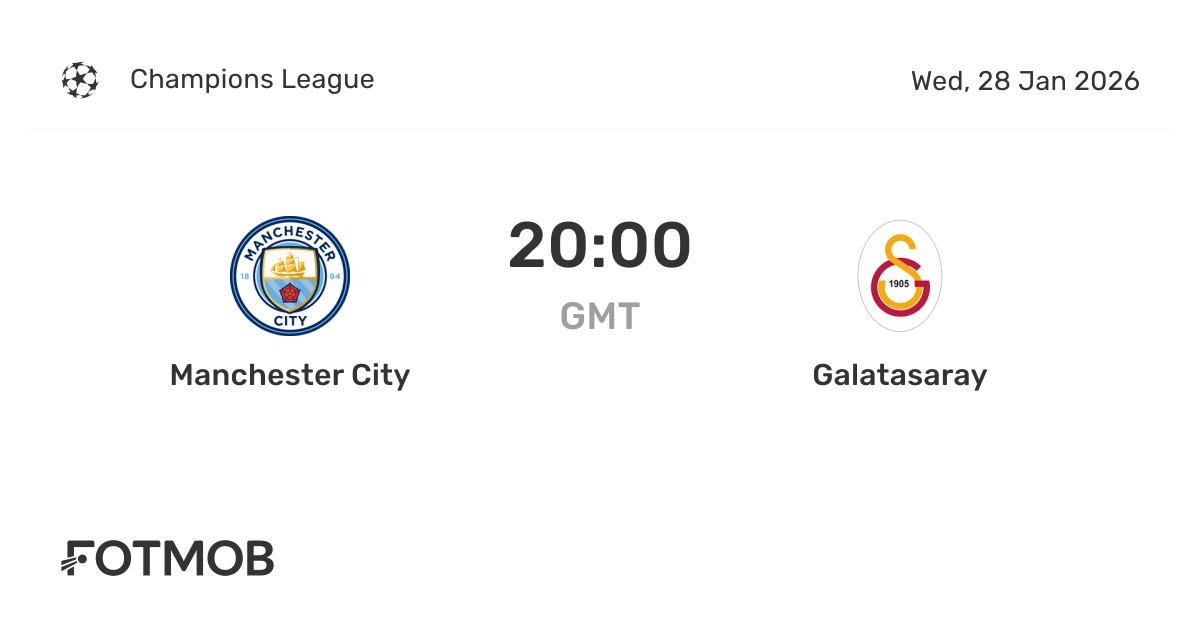 مانشستر سيتي يواجه غلطة سراي في دوري أبطال أوروبا