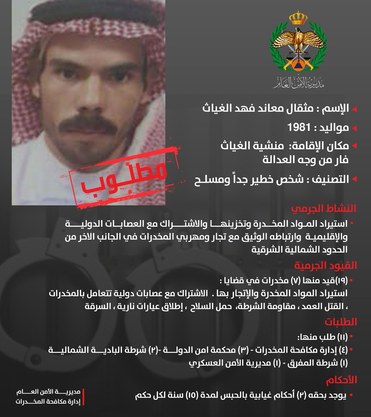 دور الامن العام في المملكة العربية السعودية